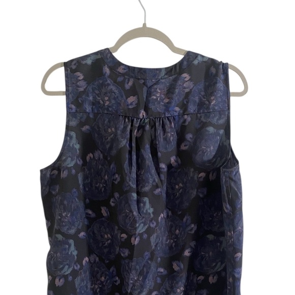LOFT Blue Sleeveless Blouse with Floral Print - Picture 7 of 7